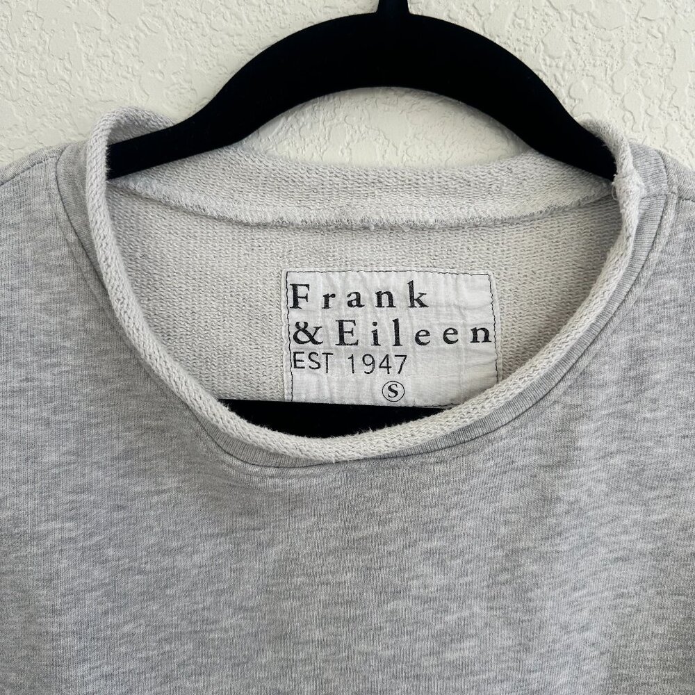 Frank & Eileen Raw Hem oversized Caplet Sweatshirt, grey, small - Picture 3 of 7